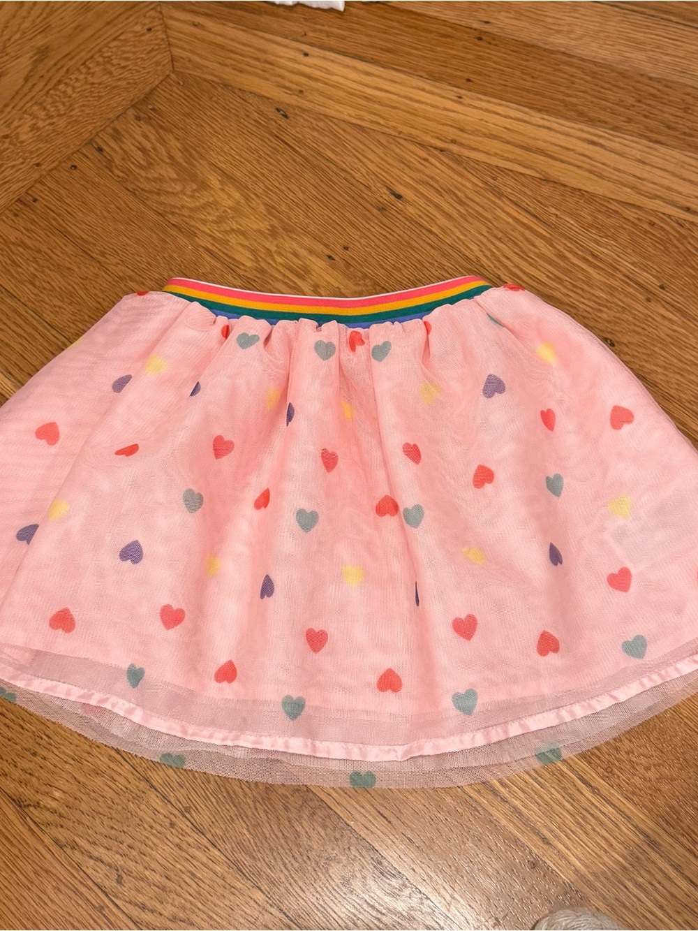 Old Navy girls toddler Sz 3T Pink Heart Print Tulle Skirt for Kids